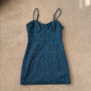 Free People Dark Teal Mini Dress